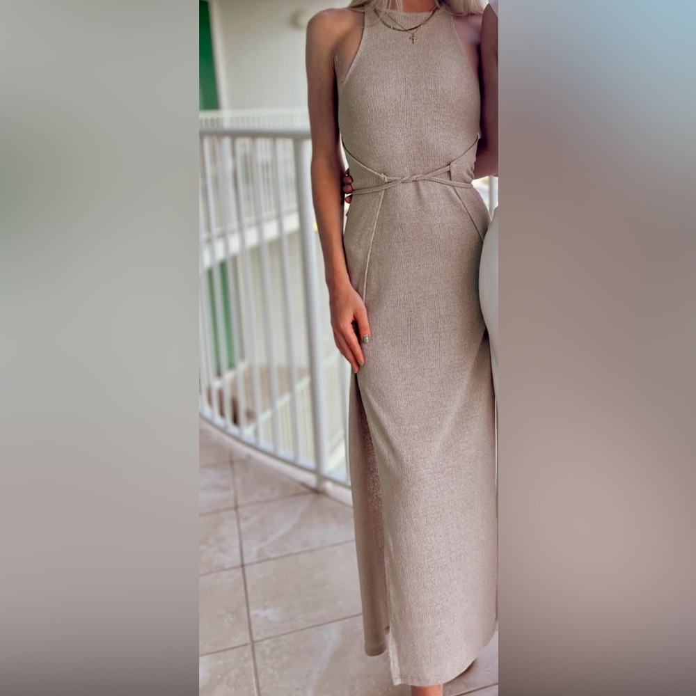 Beige/cream Cream Sleeveless Dress